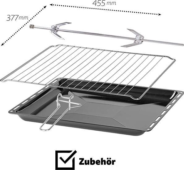 Image du produit Icqn XXL Vrijstaande Oven - 60L - Convectie Mini Oven - Hetelucht /u0026 Grillfunctie - Gemailleerde Holt