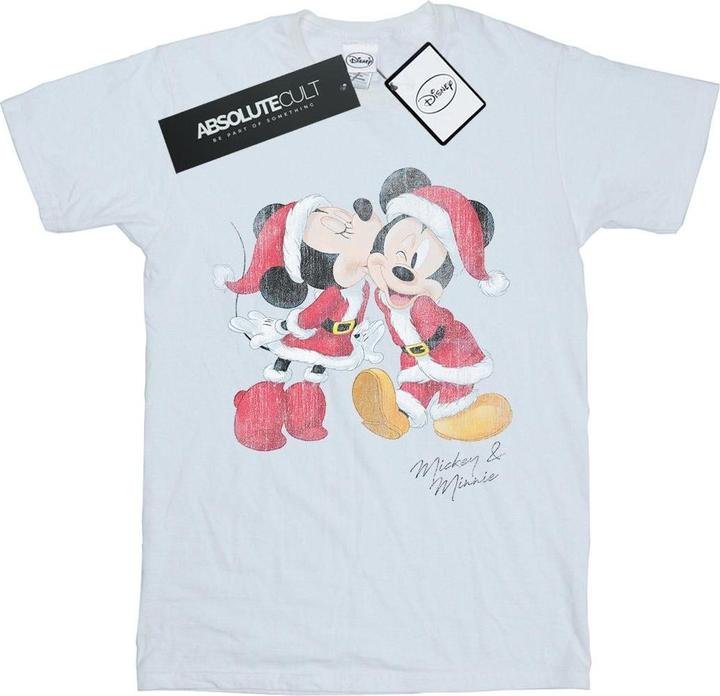 Disney Mickey And Minnie Christmas Kiss TShirt (XXL)