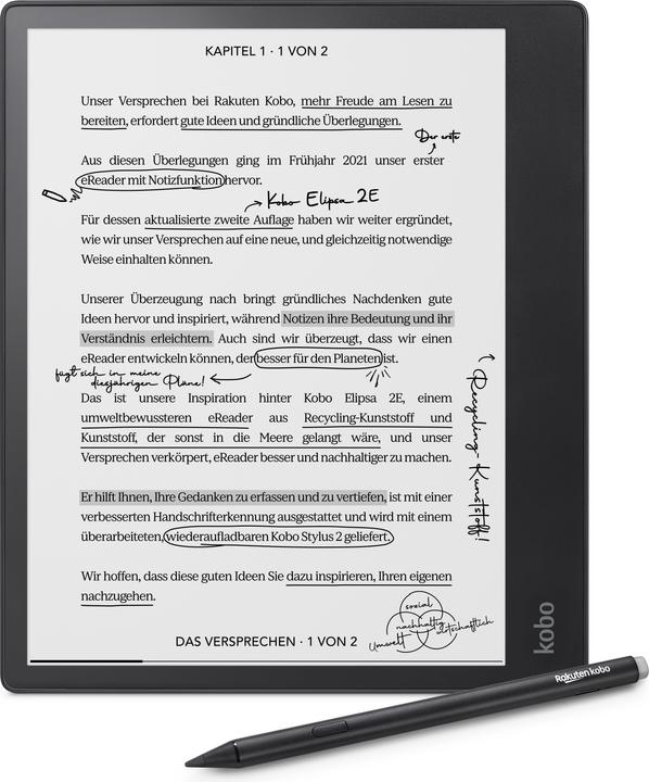 Immagine prodotto Kobo Elipsa 2E incl. penna 2 (10.30", 32 GB, Nero)