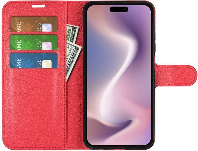 Actual product image MU Classic Litchi Leather Bookcover Series (Apple iPhone 16)