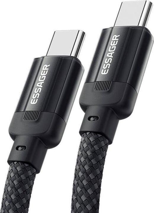 Produktbild Essager USB-C to USB-C cable,, EXCTT1-YS01-P, 100W, 1m (black) (1 m, USB 2.0)