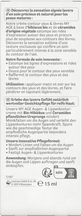 Image du produit Lavera My Age Aug Lèvres Cr re Hau 15ml (Crème, 15 ml, Jour + nuit)
