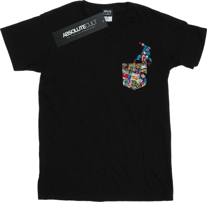 Captain America Faux Pocket TShirt (S)