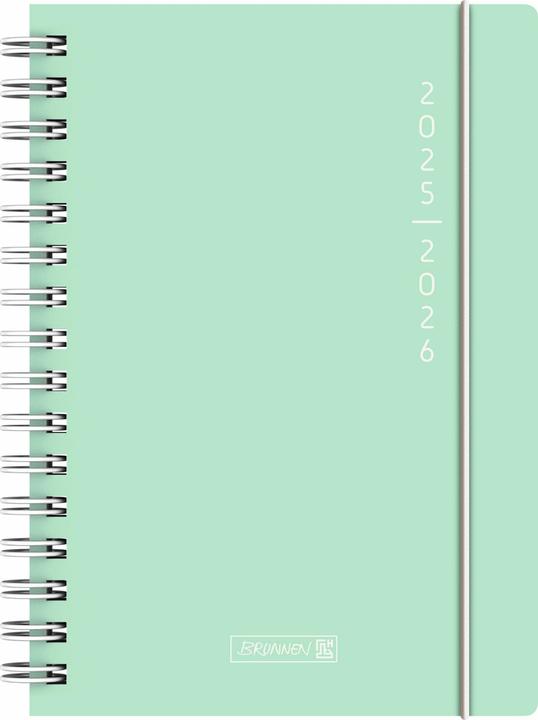 Produktbild BRUNNEN Schlerkalender (2025/2026) 'Plain Mint', 1 Seite = 1 Tag, A5, 352 Seiten, PP-Umschlag (A5, Niederländisch, Englisch)