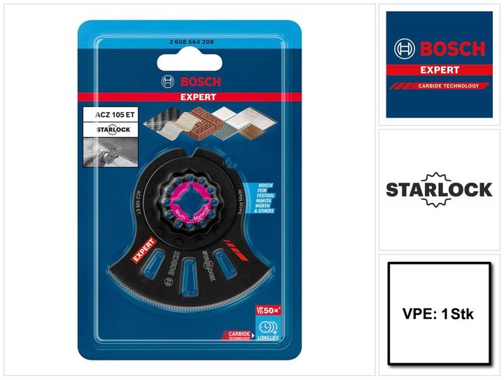 Produktbild Bosch Professional Zubehör EXPERT MultiMaterial Segment Blade ACZ 105 ET Blatt, 1 Stück