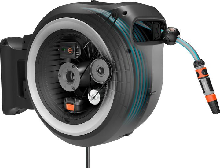 Actual product image Gardena PowerRoll XL 18V white 35 m cordless wall-mounted hose box (35 m)