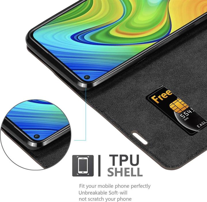 Immagine prodotto Cadorabo Copertina magnetica invisibile del libro (Xiaomi Redmi Note 9)