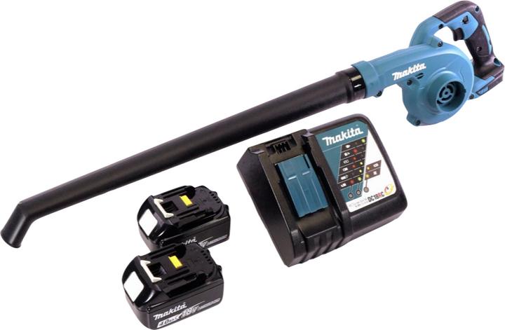 Productafbeelding Makita DUB 186 RM Bladblazer op accu 18 V + 2x accu 4.0 Ah + lader (Oplaadbare batterij, Bladblazer)
