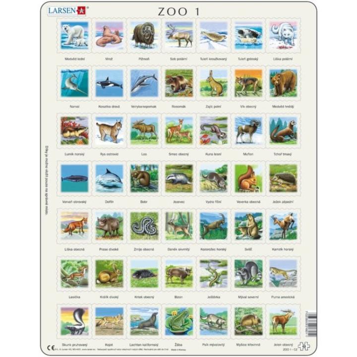 Actual product image Larsen Puzzle Animals of the Northern Hemisphere (ZOO 1) 49 pieces (49 pieces)