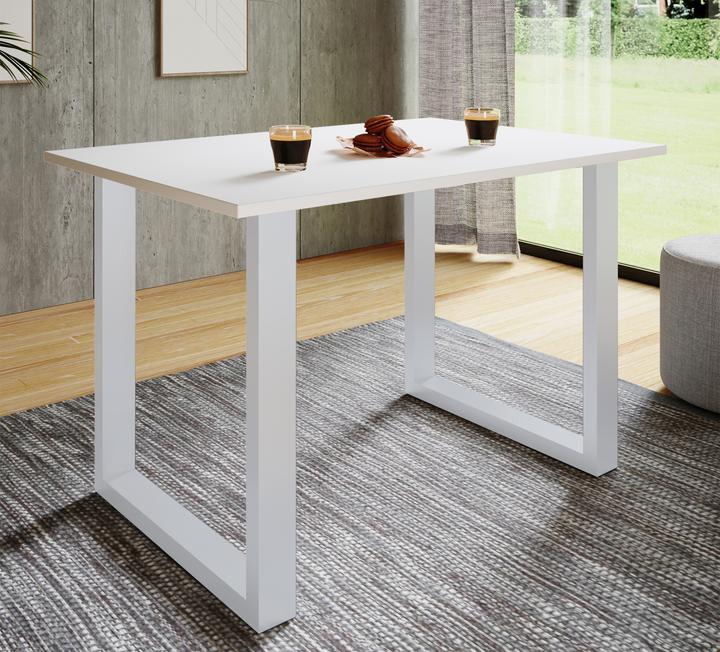 Produktbild VCM Büromöbel Schreibtisch Lona U Alu Weiss (140 x 50 x 76 cm)