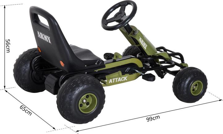 Produktbild Homcom Kinder Tretauto mit Handbremse