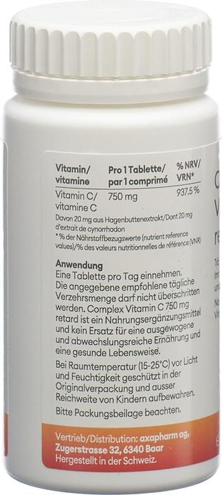 Nutritional values and ingredients Complex Vitamin C (90 Piece, Capsules, 158 g)