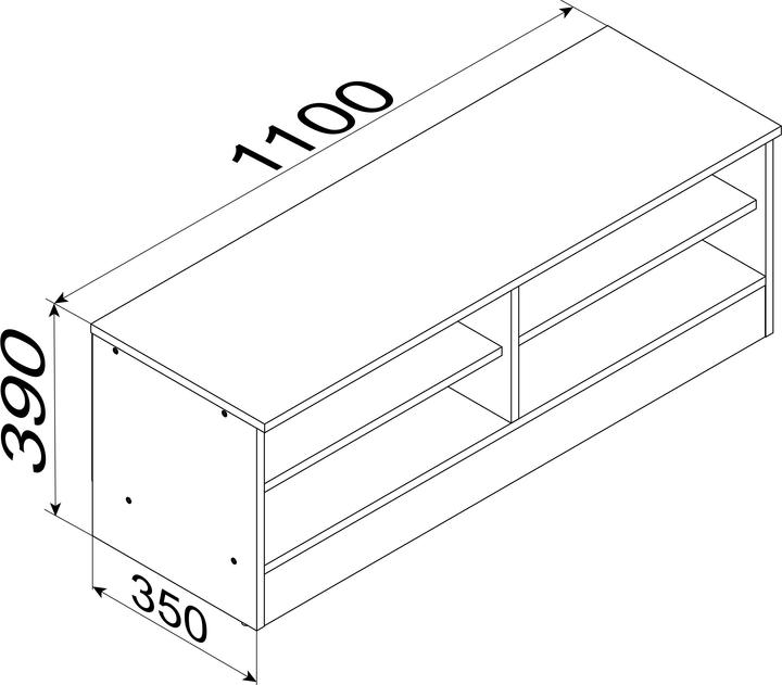 Produktbild VCM Holz TV Lowboard Möbel Fernsehschrank Tisch Konsole Fernsehtisch Balia (110 x 35 x 39 cm)