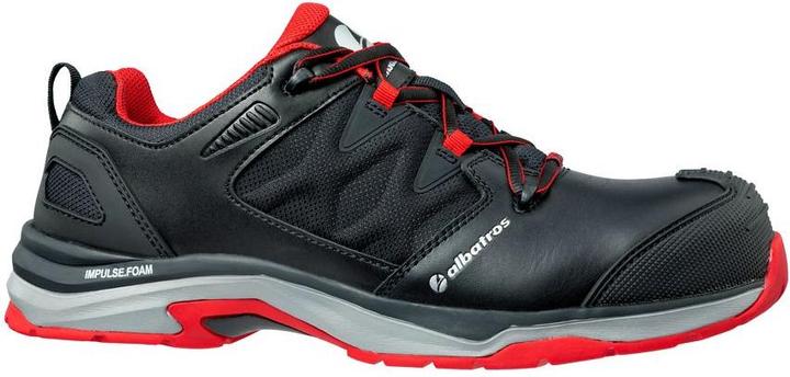 Actual product image Albatros Safety shoe ULTRATRAIL BLACK Low size 47 black/red S3 ESD HRO SRC EN ISO 20345 smooth leather (S3, 47)