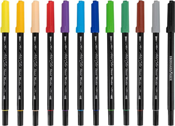 Actual product image EberhardFaber Fiber pen Sketch Marker Artist Color 12 pieces (Multicoloured, 12 x)