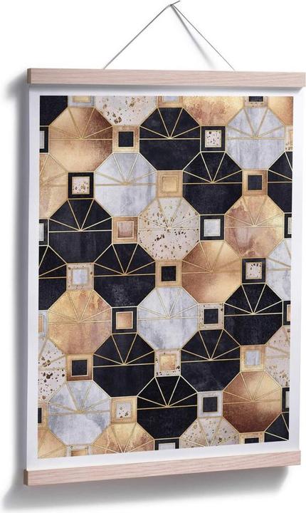 Produktbild Trenddeko Art Deco: Gold und Schwarz (30 x 40 cm)