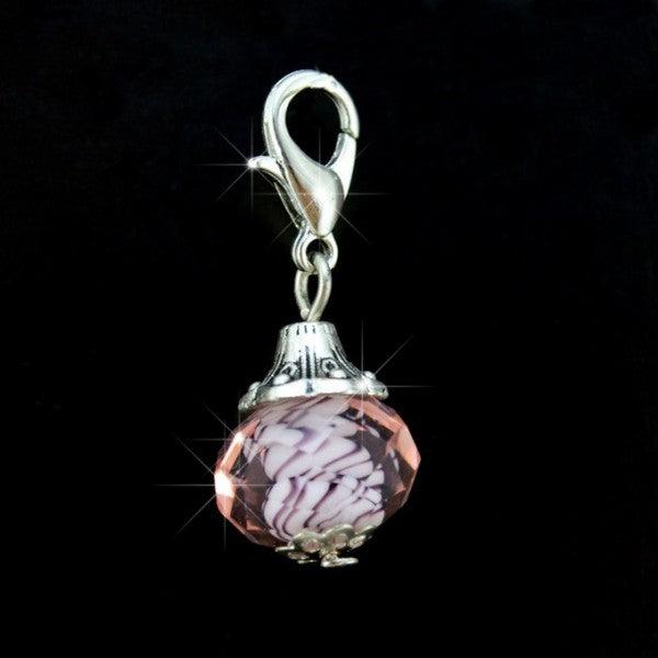 Hermex Charm Anhänger für Thomas Sabo / Pandora Armband - Rosa (Edelstahl)