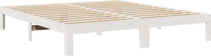 Produktbild VidaXL Familienbett ohne Matratze Weiss 240x200 cm Massivholz Kiefer Bett (240 x 200 cm)