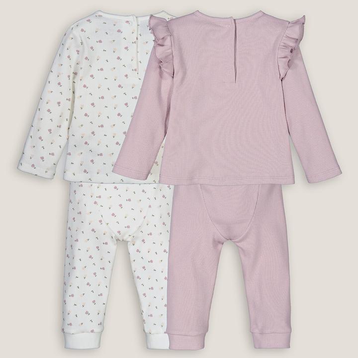 Image du produit La Redoute Collections Lot de 2 pyjamas côtelés (102)