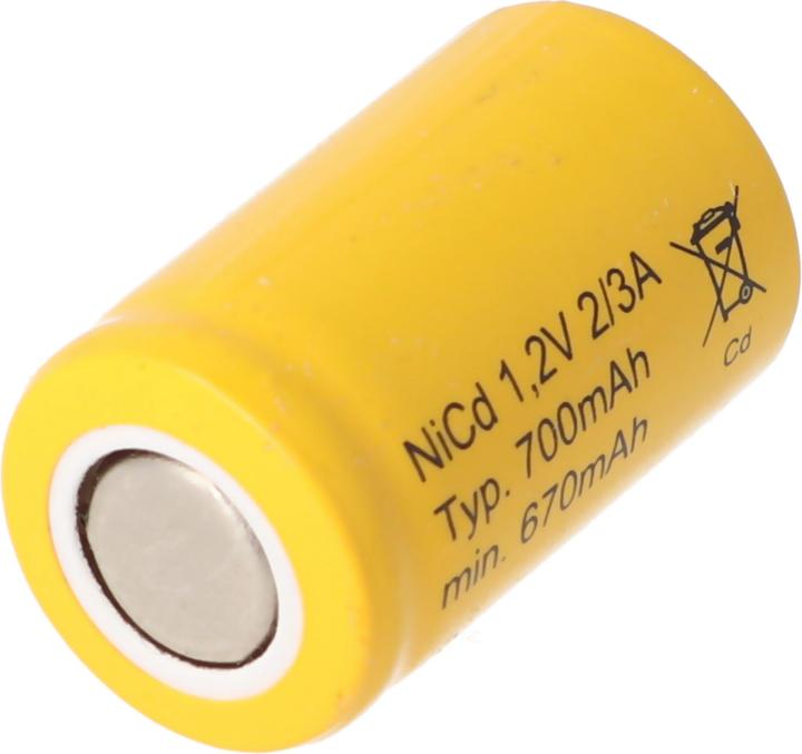 Actual product image AccuCell Akku KR-600AE, 2/3A (1 pcs., 700 mAh, Battery + charger)