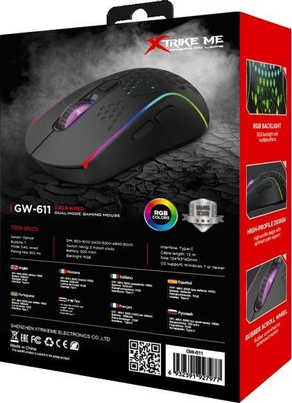 Immagine prodotto Xtrike Me Wireless gaming mouse GW-611 black