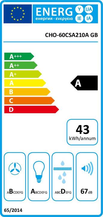 Energie-Label Vivax CHO-60CSA210A GB (Wandhaube)