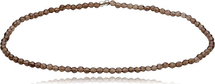 Leyda Rauchquarz Armband mit Silber (17 cm, Silber 925, Farbstein)