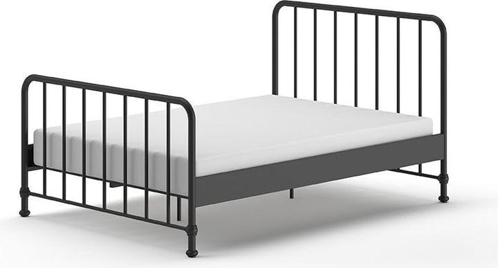Vipack Letto Bronxx Nero Opaco 140X200Cm (140 x 200 cm)