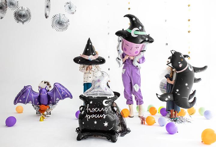 Actual product image Partydeco Witch Hat Foil Balloon Witches and Halloween Party (1 x)