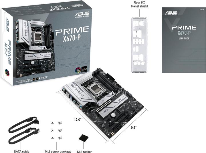 Actual product image ASUS PRIME X670-P (AM5, AMD X670, ATX)