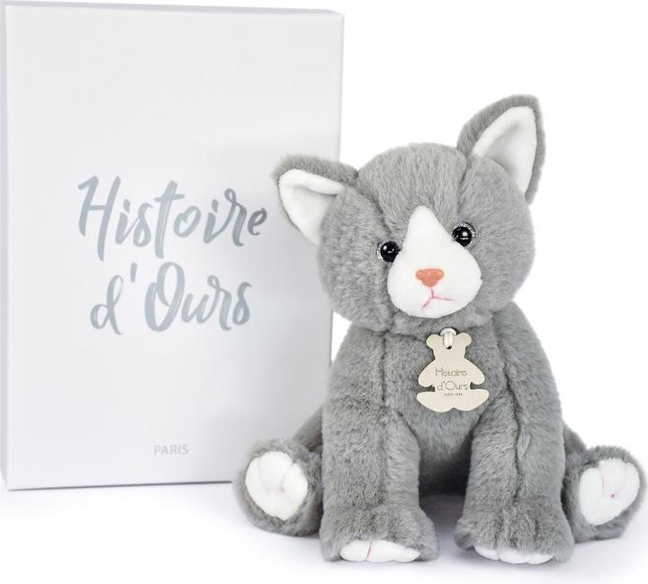 Image du produit Doudou et Compagnie Bébé chat, gris 18cm (21 cm)