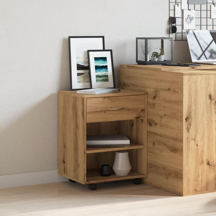 Immagine prodotto VidaXL Rollcontainer Rollschrank Bürocontainer Büroschrank Schrank Artisan-Eiche (46 x 36 x 59 cm)
