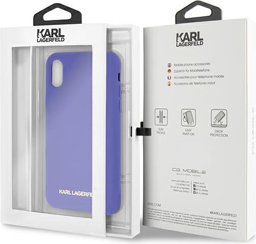 Immagine prodotto Karl Lagerfeld case for iPhone X / XS KLHCPXSLVOG hard case purple Silicone (Apple iPhone X, Apple iPhone XS)