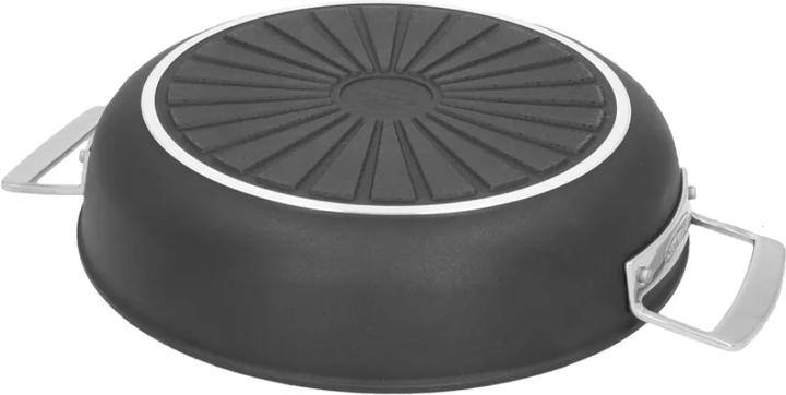 Productafbeelding Demeyere Alu Pro steelpan laag met roestvrij stalen deksel Ø28cm 2lt h:7cm (28 cm, Steelpan, Roestvrij staal, Aluminium)