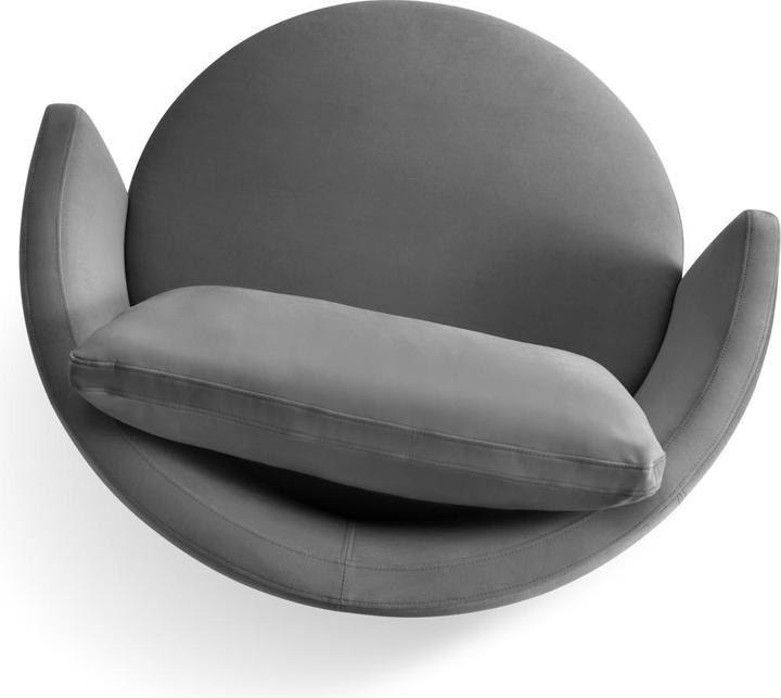 Image du produit Micadoni Fauteuil Pivotant en Velours, "Bliss", 1 Place, 92x92x75 Fabriqué en Europe