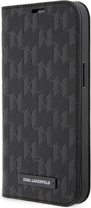 Actual product image Karl Lagerfeld iPhone 14 6.1 Saffiano Monogram bookcase (Apple iPhone 14, Apple iPhone 13)