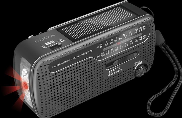 Productafbeelding LogiLink Dynamo handslinger radio (MW, VHF, KW)