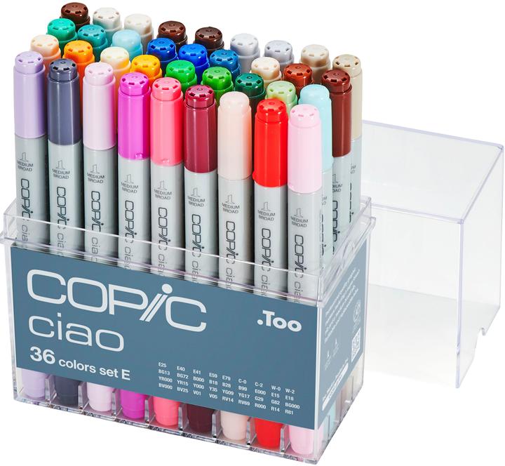 Actual product image Copic Set of 36 E (Multicoloured, 3 mm, 36 x)