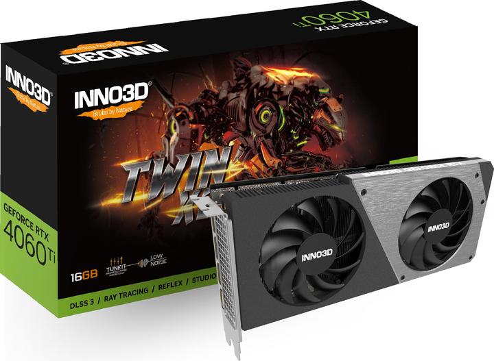 Actual product image Inno3D GeForce RTX 4060Ti Twin x2 (16 GB)