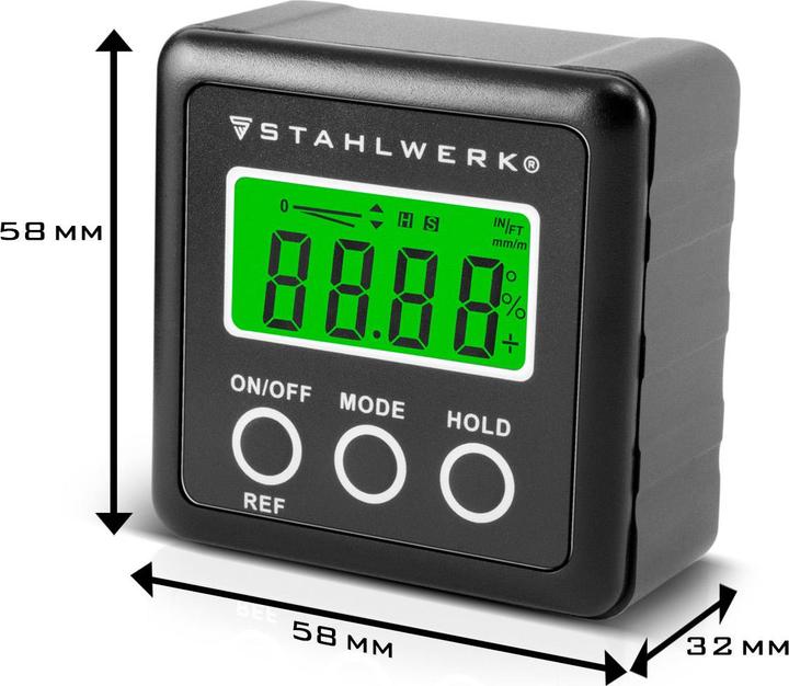 Produktbild Stahlwerk Digitaler Winkelmesser LB-360 ST Neigungsmesser, Level Box