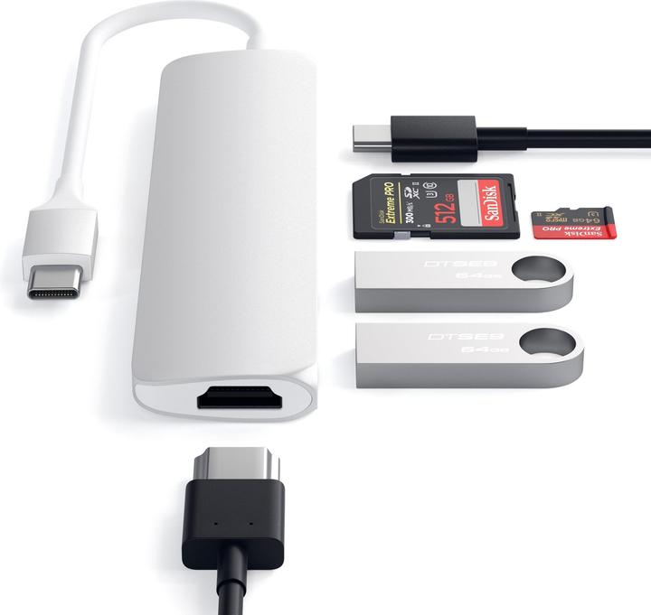 Produktbild Satechi USB-C Slim Multiport V2 (USB-C, 6 Ports)