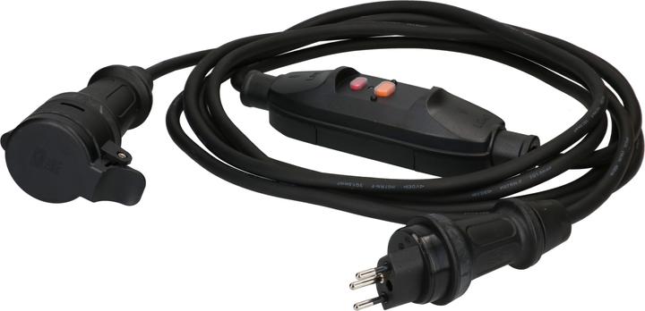 Produktbild Max Hauri TH55 GDV-Verlängerung H07RN-F3G1.5 IP55 mit FI-Schutzschalter (5 m, Typ 13)