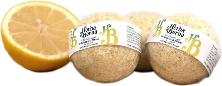 Produktbild Herba di Berna CBD Badekugel Eukalyptus & Zitrone (Badekugeln)