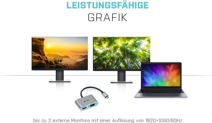 Produktbild i-tec USB-C zu (HDMI, VGA, 15 cm)