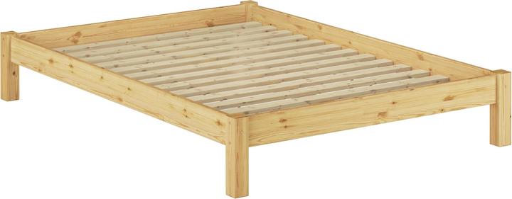 Actual product image Erst-Holz Solid lacquered pine double futon bed with mattress 140x200 on rigid slats 60.35-14M (140 x 200)