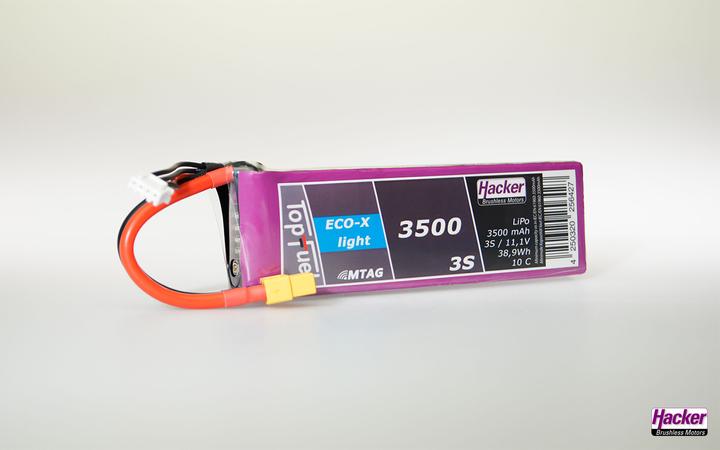 Produktbild Hacker LiPo Pack TF ECO-X-Light 3500mAh 3S MTAG (11.10 V, 3500 mAh)