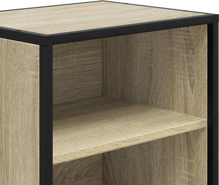 Produktbild VidaXL Nachttische 2 Stk. Sonoma-Eiche 40x31x50cm Holzwerkstoff Metall (40 x 31 x 50 cm)