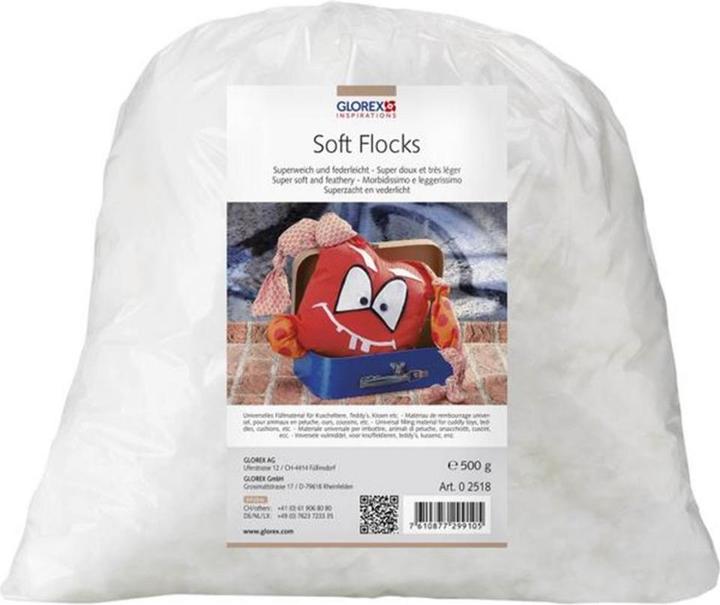 Produktbild Glorex Soft-Flocks weiss 500g superweich und federleicht