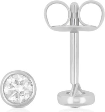 Muau Ohrstecker Zargen-Fassung (Weissgold 750 0.34ct.2 H SI Brillanten à je 0.17ct.)