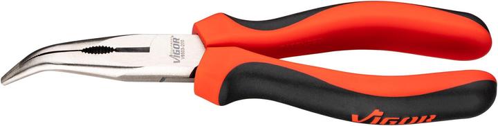 Actual product image Vigor FLAT ROUND NOSE PLIERS,ANGLED,200MM (200 mm)